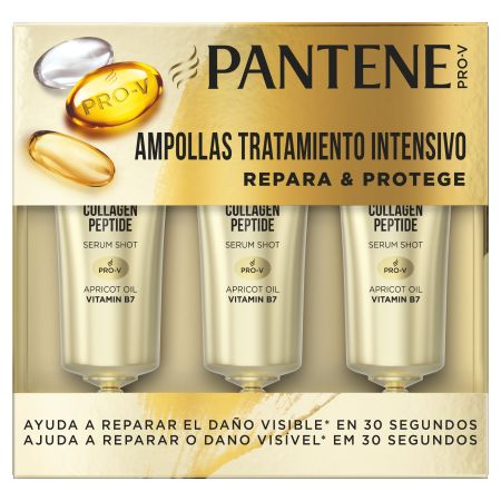 Pantene Pro-V Ampollas Tratamiento Intensivo Repara & Protege Ampollas rescate ayudan a reparar el daño visible en 30 segundos 3x15 ml