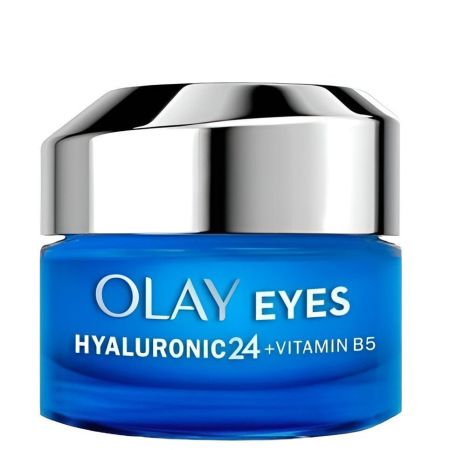 Olay Eyes Hyaluronic 24 +Vitamin B5 Gel Contorno De Ojos Contorno de ojos sin perfume reafirmante ofrece hidratación intena para ojos suaves 15 ml