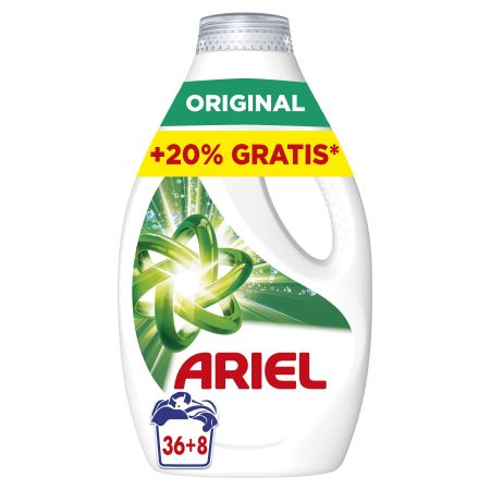 Ariel Detergente Original Formato Especial Detergente líquido ofrece limpieza mejorada en ciclos más fríos 44  lavados 2200 ml