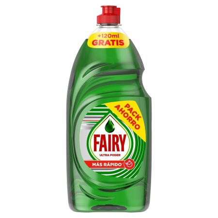 Fairy Lavavajillas Ultra Poder Lavavajillas a mano antigrasa para una limpieza rápida y sin esfuerzo