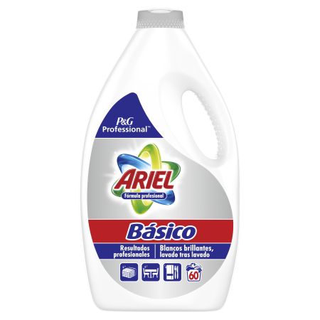 Ariel Básico Detergente liquido maquina basico rojo 60 dosis, 3 litros