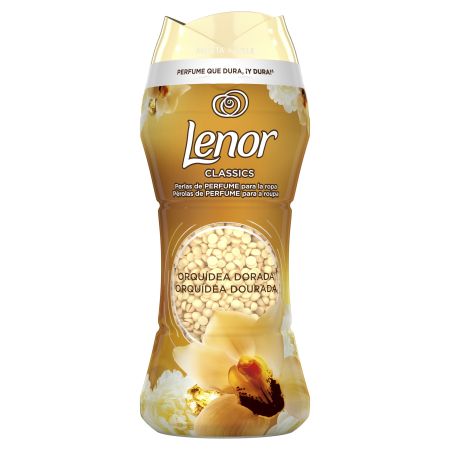 Lenor Classics Orquídea Dorada Perlas De Perfume Potenciador de fragancia para la ropa limpieza tradicional aromática y profunda 210 gr