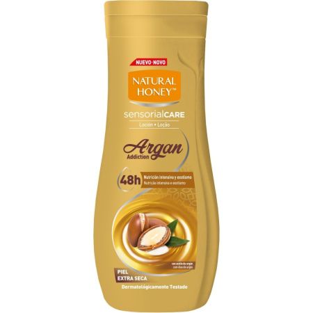 Natural Honey Sensorial Care Argan Loción Loción corporal para una nutrición intensiva 48 horas 330 ml