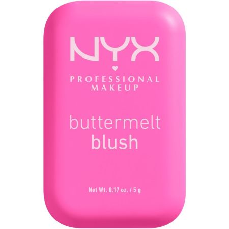 Nyx Professional Makeup Buttermelt Blush Colorete en polvo textura cremosa se difumina fácilmente para acabado perfecto y duradero