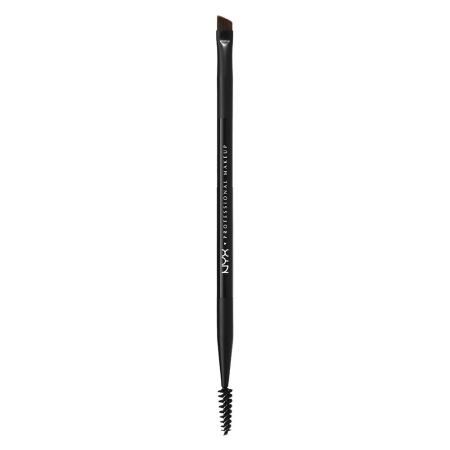 Nyx Professional Makeup Pro Dual Brow Brush Pincel de cejas doble para la aplicación precisa tanto de textura en crema o en polvo