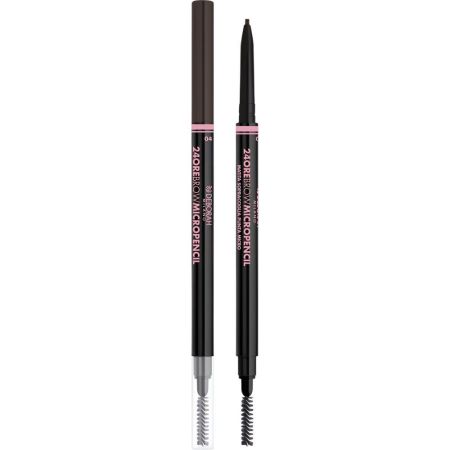 Deborah Milano 24 Ore Brow Micropencil Perfilador de cejas automático y ultrapigmentado con cepillo para acabado definido y natural de larga duración