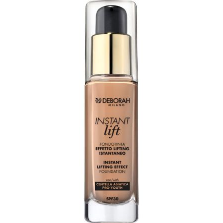 Deborah Milano Instant Lift Instant Lifting Effect Foundation Spf 30 Base de maquillaje minimiza los signos de la edad cobertura homogénea natural y acabado luminoso