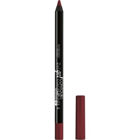 Deborah Milano 2in1 Gel Contour & Color Lip Liner Waterproof Perfilador de labios resistente al agua delinea de una sola pasada con color vibrante de larga duración