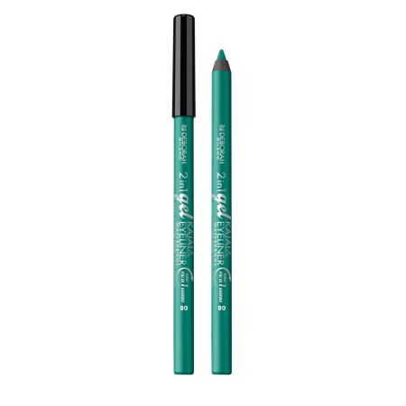 Deborah Milano 2 In1 Gel Kajal & Eyeliner Waterproof Delineador de ojos resistente al agua de doble uso para una fijación increíble