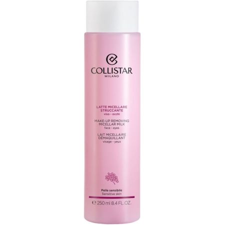 Collistar Leche Micelar Desmaquillante Rostro-Ojos Leche micelar desmaquillante limpia delicadamente el rostro sin causar irritación 250 ml