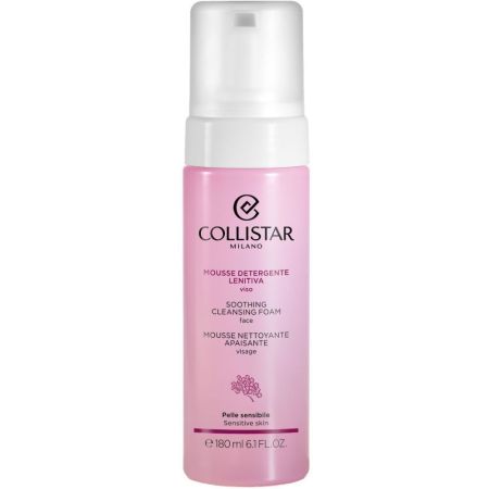 Collistar Mousse Limpiador Calmante Mousse limpiador piel suave y sedosa con efecto equilibrante y regenerador 180 ml