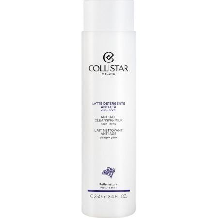 Collistar Leche Limpiadora Antiedad Rostro-Ojos Leche desmaquillante piel suave y nutrida 250 ml