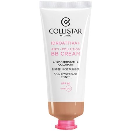 Collistar Idroattiva+ Bb Cream Anticontaminación Spf30 Crema hidratante con color perfecciona e ilumina para aspecto más radiante y resplandeciente 50 ml