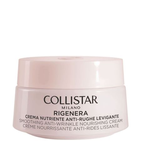 Collistar Rigenera Crema Nutriente Anti-Rughe Levigante Crema antiarugas regeneradora reduce arrugas ofreciendo piel más lisa tonificada y llena de vida 50 ml