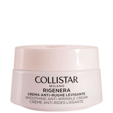 Collistar Rigenera Crema Alisadora Antiarrugas Crema antiarugas regeneradora reduce arrugas y afina textura ofreciendo piel más suave y vital 50 ml