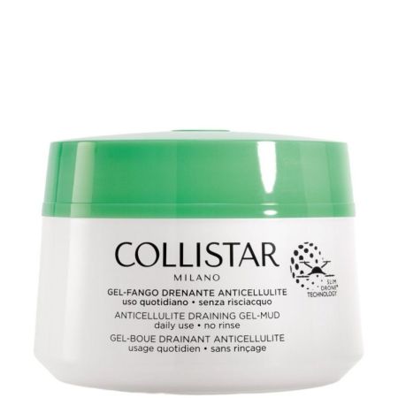 Collistar Gel-Fango Drenante Anticellulite Gel anticelulítico y drenante de absorción inmediata captura y elimina el exceso de líquidos y toxinas 400 ml