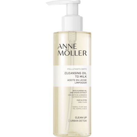 Anne Möller Clean Up Cleansing Oil To Milk Limpiador elimina eficazmente el maquillaje restos de protector solar y suciedad sin resecar la piel 200 ml