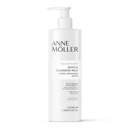 Anne Möller Gentle Cleansing Milk Clean Up Leche limpiadora desmaquillante suave elimina maquillaje restos de protector solar y suciedad 400 ml