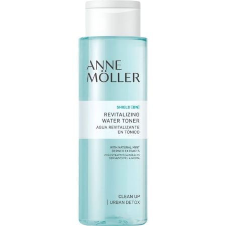 Anne Möller Clean Up Urban Detox Revitalizing Water Toner Tónico facial refrescante y limpiador ofrece frescura despertando la belleza de la piel 400 ml