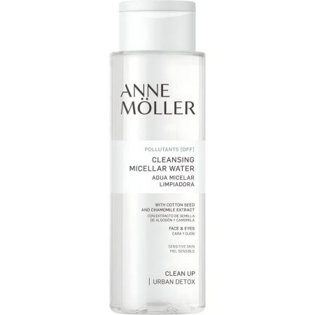 Anne Möller Clean Up Urban Detox Cleansing Micellar Water Agua micelar limpiadora sin aclarado elimina maquillaje e impurezas dejando una sensación refrescante 400 ml