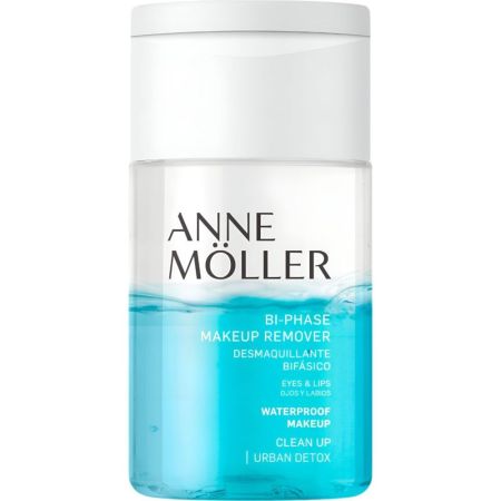 Anne Möller Clean Up Urban Detox Bi-Phase Makeup Remover Desmaquillante bifásico para ojos y labios  disuelve el maquillaje y la suciedad sin dejar sensación grasa 100 ml