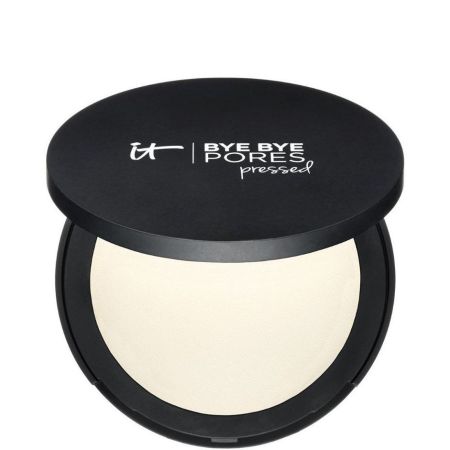 It Cosmetics Bye Bye Pores Pressed Polvo compacto traslúcido difumina imperfecciones y poros sellando el maquillaje para piel uniforme