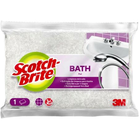 Scotch Brite Estropajo Bath Pad Estropajo de fibra fácil limpieza de superficies de baño delicadas