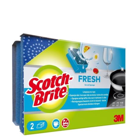 Scotch Brite Estropajo Fresh Salvauñas Estropajo salvauñas ideal para todos los utensilios de cocina y no daña 2 uds