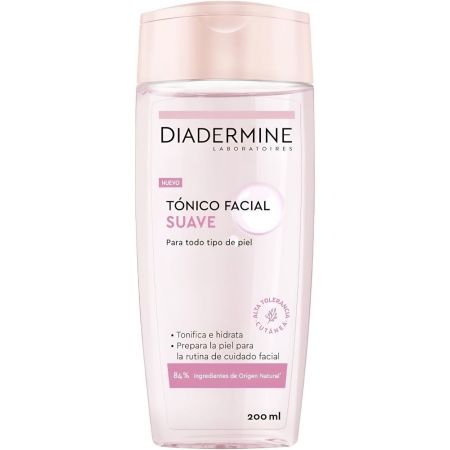 Diadermine Suave Tónico Facial Tónico limpiador suave tonifica para una piel hidratada y refrescada 200 ml