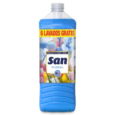 San  Suavizante concentrado floral 80+6 lavados