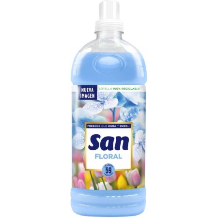 San Suavizante Floral Suavizante concentrado con fragancia fresca y aterciopelada 59 lavados 1298 ml