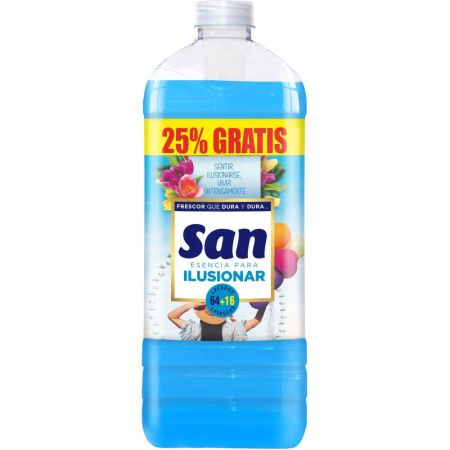 San Suavizante Esencia Para Ilusionar Formato Especial Suavizante concentrado con fragancia fresca energizante y sensual 80 lavados 1760 ml