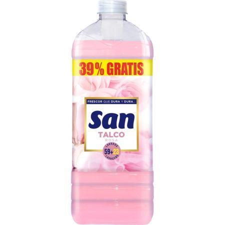 San Suavizante Talco Rosa Formato Especial Suavizante concentrado ofrece gran limpieza con fragancia de esencias florales 82 lavados 1804 ml