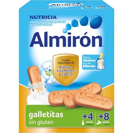 Almirón Galletitas Sin Gluten Galletitas sin gluten con hierro vitamina y calcio para un desarrollo óptimo a partir de 4 meses 250 gr