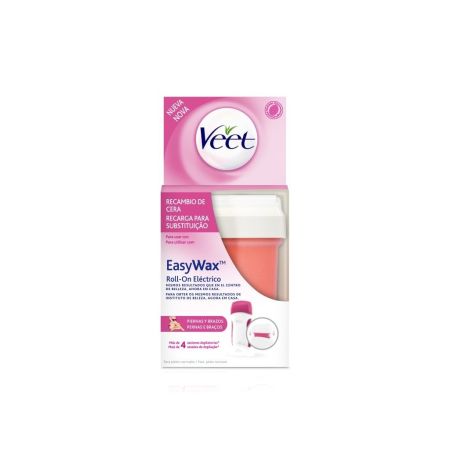 Veet Easy Wax Roll-On Eléctrico Recambio Cera tibia para piernas y brazos 50 ml