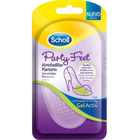 Scholl Party Feet Almohadillas Plantales Almohadilla para prevenir el dolor de la planta del pie evitando deslizamientos 2 uds