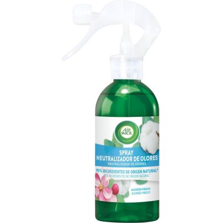 Air Wick Ambientador Pistola 24/7 Active Fresh Algodón Ambientador para hogar neutralizador olor pistola 236 ml