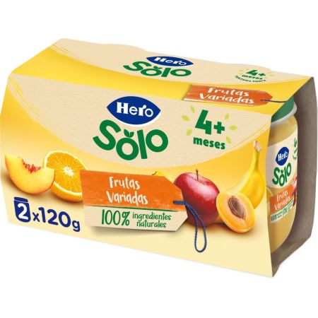 Hero Baby  Tarro frutas variadas  2x120 gr