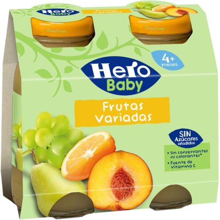 Hero Baby Zumitos Frutas Variadas Zumos elaborados con las mejores frutas a partir de 4 meses 2x130 ml