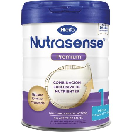 Hero Nutrasense Premium 1 Leche Para Lactantes Leche en polvo combinación exclusiva de nutrientes lácteos hasta los 6 meses 800 gr