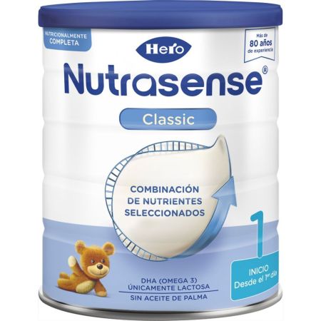 Hero Leche Para Lactantes Nutrasense Classic 1 Leche en polvo para el óptimo crecimiemnto y desarrollo hasta los 6 meses 800 gr