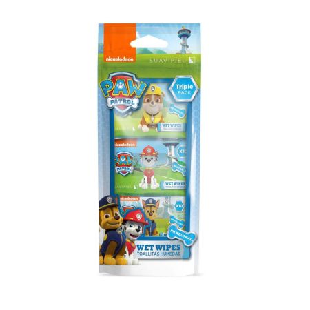 Suavipiel Paw Patrol Toallitas Húmedas Triple Pack Toallitas húmedas con aloe vera y camomila 30 uds