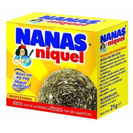 Nanas Estropajo Níquel Rizos En Zig-Zag Estropajo de acero inoxidable permite un agarre mejor y más duración 21 gr