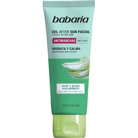 Babaria Antimanchas Gel After Sun Facial After sun antimanchas calmante y refrescante ofrece alivio inmediato con aloe vera 200 ml