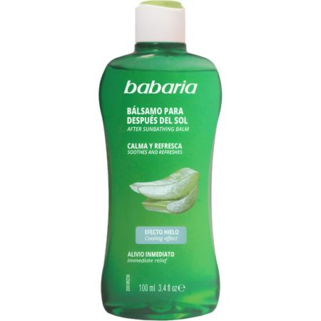 Babaria Efecto Hielo Bálsamo Para Después Del Sol After sun calmante y refrescante ofrece alivio inmediato con aloe vera 100 ml