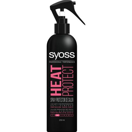 Syoss Heat Protect Spray Protector Del Calor Nº2 Protector del calor combate la humedad y asegura un alisado perfecto 24 horas 250 ml