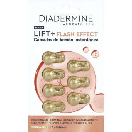 Diadermine Lift + Flash Effect Cápsulas Cápsulas antiedad hidratantes y reafirmantes de acción instantánea 7 uds