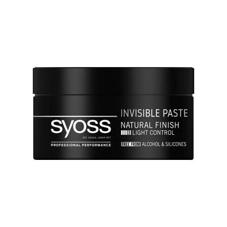 Syoss Invisible Paste Natural Finish Pasta capilar libre de alcohol y siliconas fijación suave acabado natural 100 ml