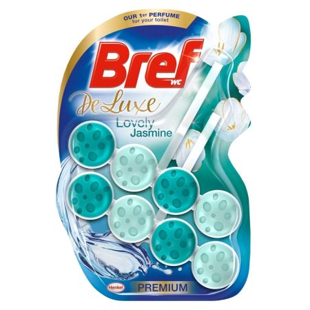 Bref Colgador Wc Deluxe Lovely Jasmine Premium Duplo Colgador wc neutralizador de olores ofrece limpieza frescor y fragancia 2 uds