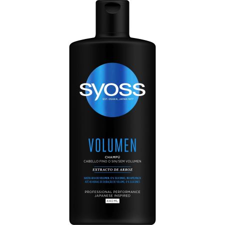 Syoss Volumen Champú Champú intensifica el volumen con extracto de arroz para cabello fino o sin volumen 440 ml